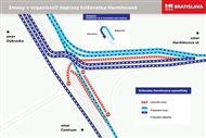 Dopravné obmedzenia na križovatke Harmincova a M. Schneidera Trnavského